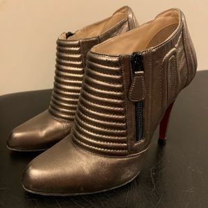 Christian Louboutin Gold Sigourney Booties